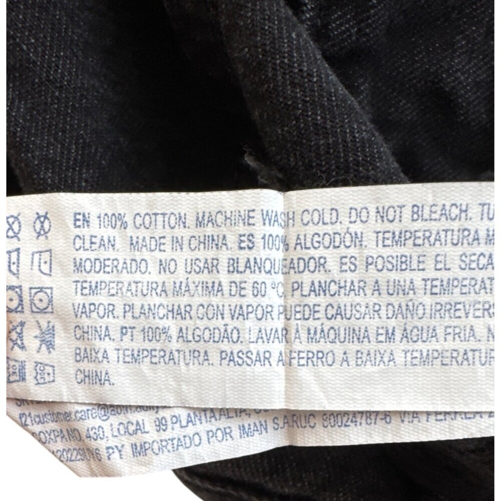 Forever 21 Distressed Black Denim Jacket S - Picture 7 of 9